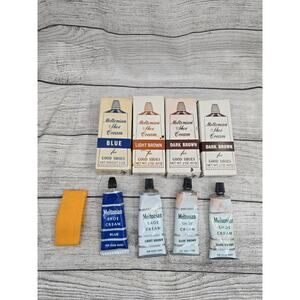 Meltonian Medium Brown,blue, Dark Browns, Shoe Polish Cream Vintage Tube Britain